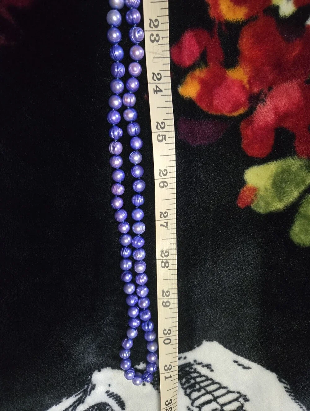 Naural Pearl Blue Dyed Endless Necklace 31.5in